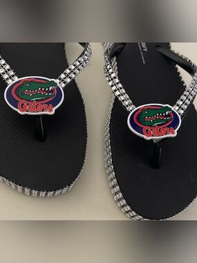 Florida Gators Black Rhinestone Flip Flops